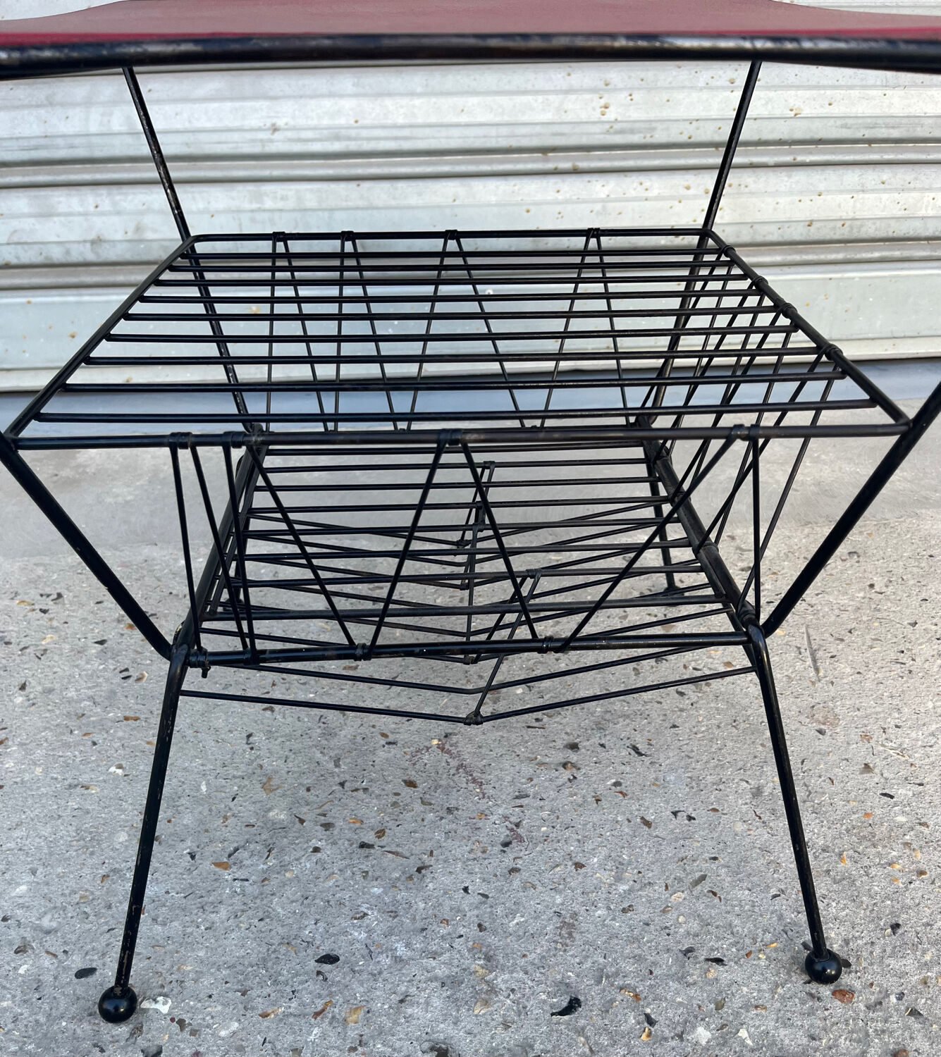 Metal side table