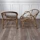 Paire de fauteuils en rotin vintage