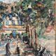 Le Lavandou, oil on panel signed Faraoni