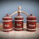 Trio pots kitchen brown
