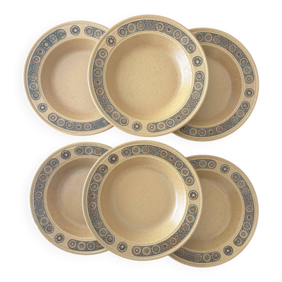 6 assiettes creuses Kiln Craft Bacchus   Grès anglais Staffordshire