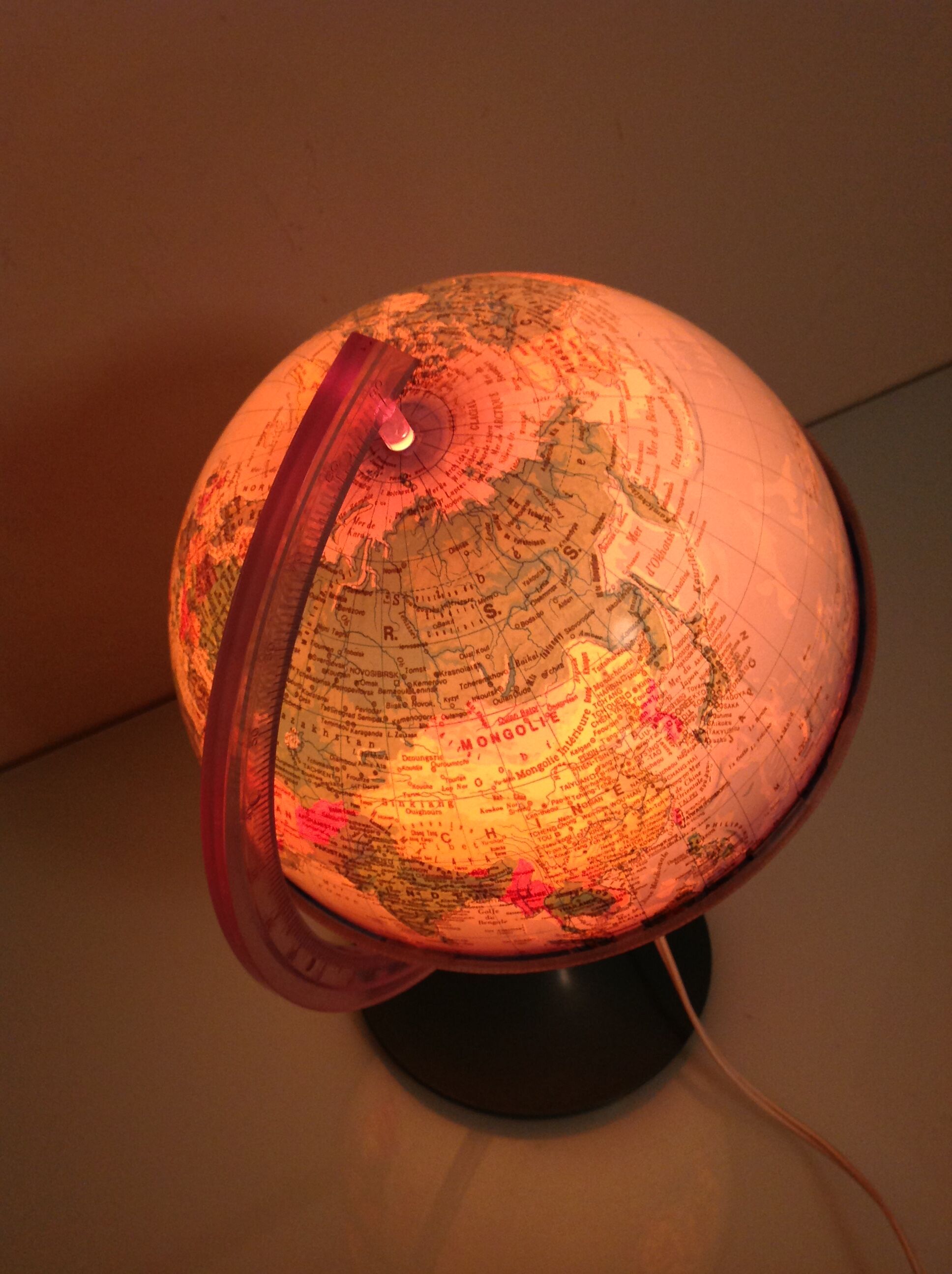 Globe earth light 60/70s vintage