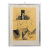 Aldo Mondino, Dance, colour lithograph on paper, 1970s