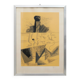 Aldo Mondino, Dance, colour lithograph on paper, 1970s