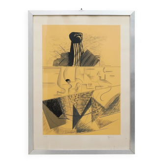 Aldo Mondino, Dance, colour lithograph on paper, 1970s