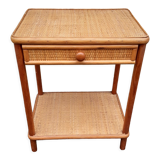 Bamboo bedside and wicker