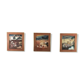 Ensemble de 3 peintures thaïlandaises, Rattanakosin, XIXème siècle