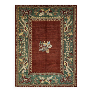 Turkish Handknotted Wool Oushak Rug 217 cm x 285 cm