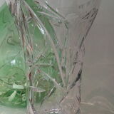 Carved crystal vase