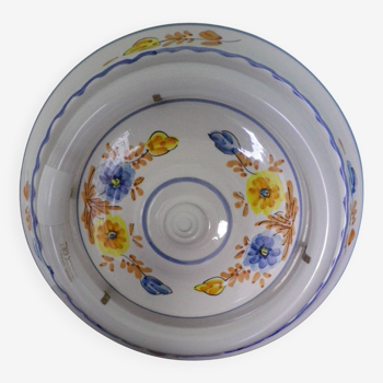 Round hand-painted ceramic ceiling light