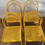 4 vintage metal chairs 1980