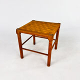 Solid Pine And Rope Stool, 1950s