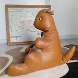 Kangaroo leather magazine rack, 1960s