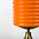 Mid-century orange glass table lamp