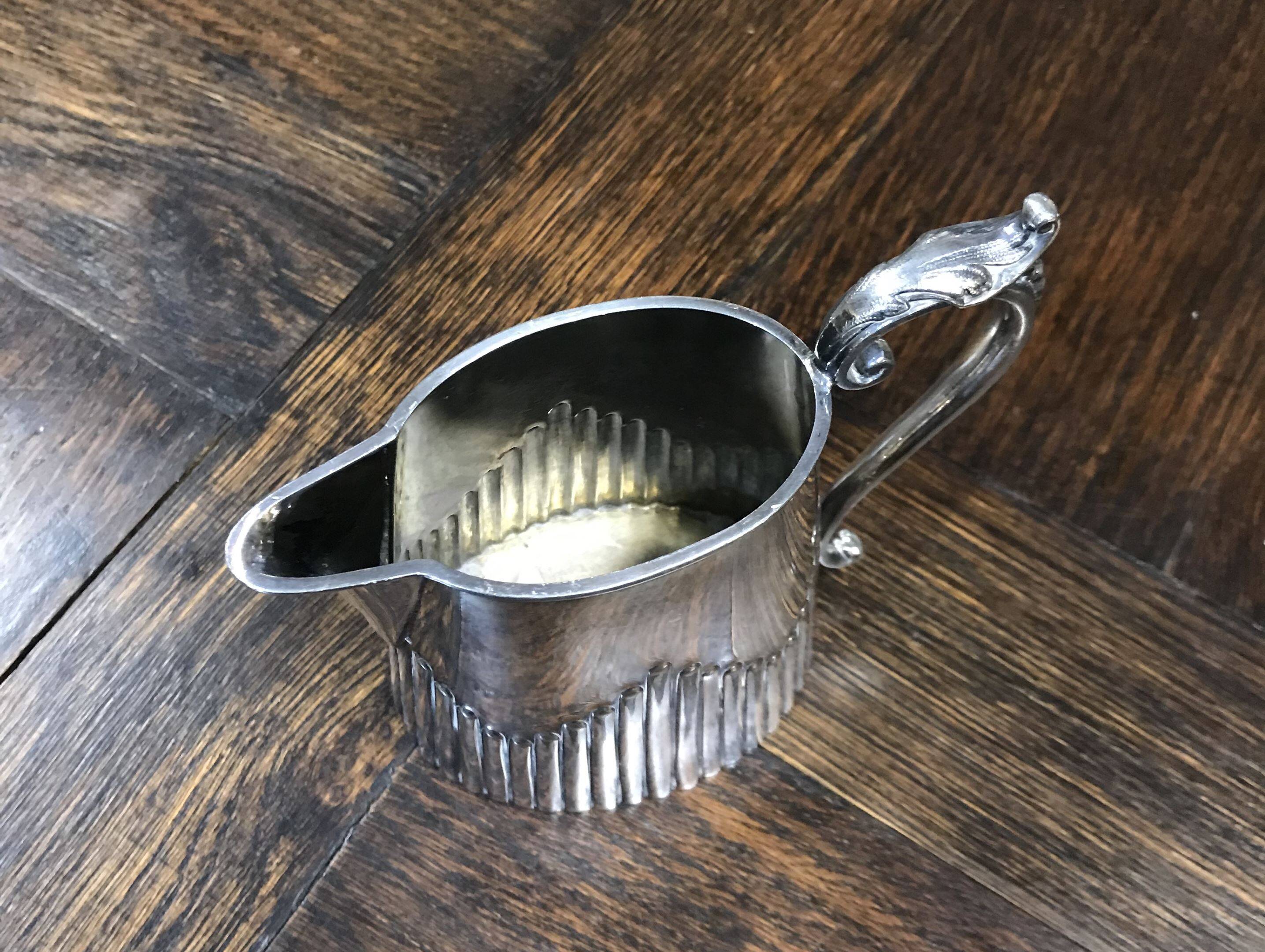 English silver plated milk jug
