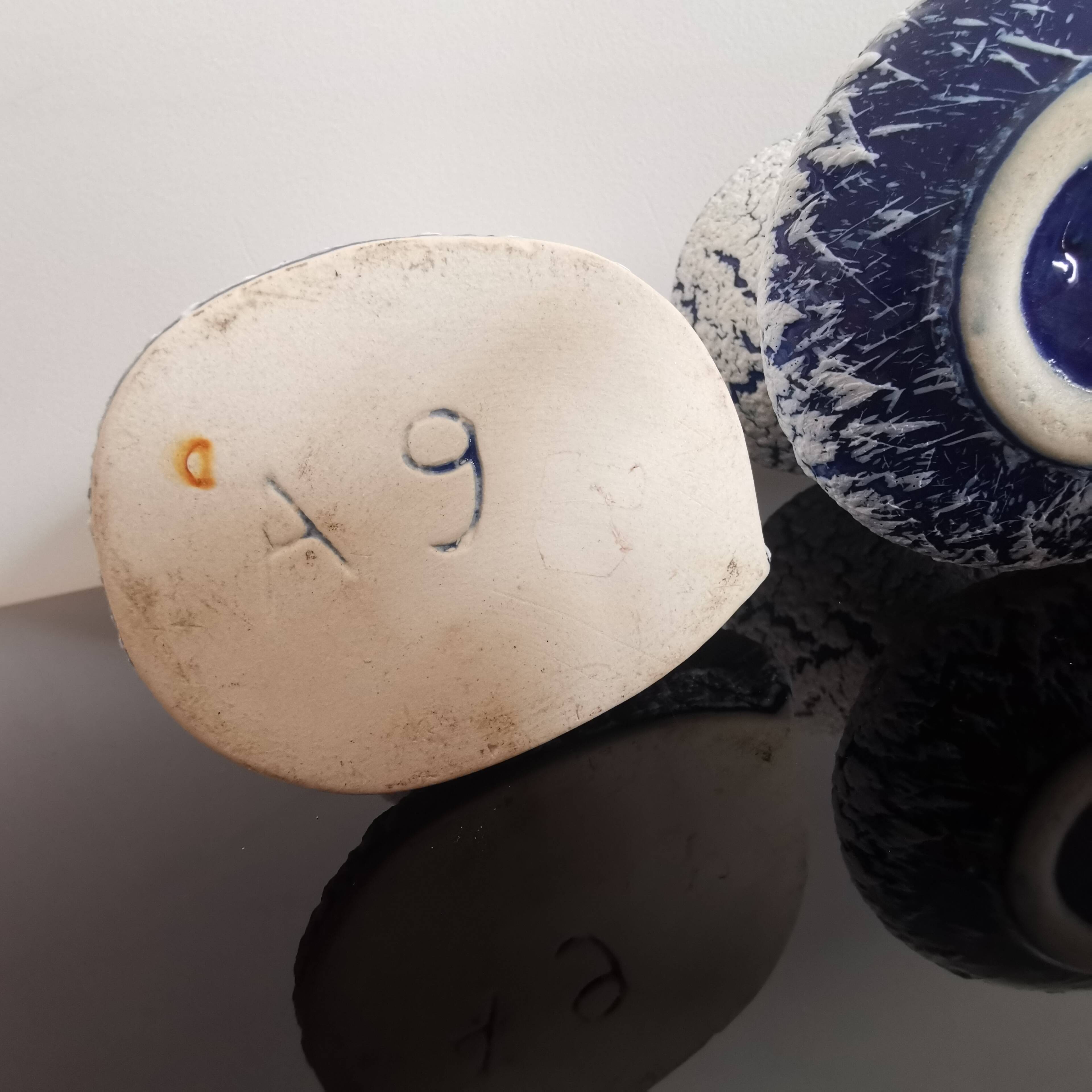 3 ceramic vases “Grès des neiges” France