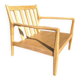 AMPM fauteuil Dilma chêne naturel neuf, meuble design scandinave