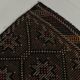 Tapis Kilim Vintage Noir et Brun à Motifs Géométriques, 183x297 Cm