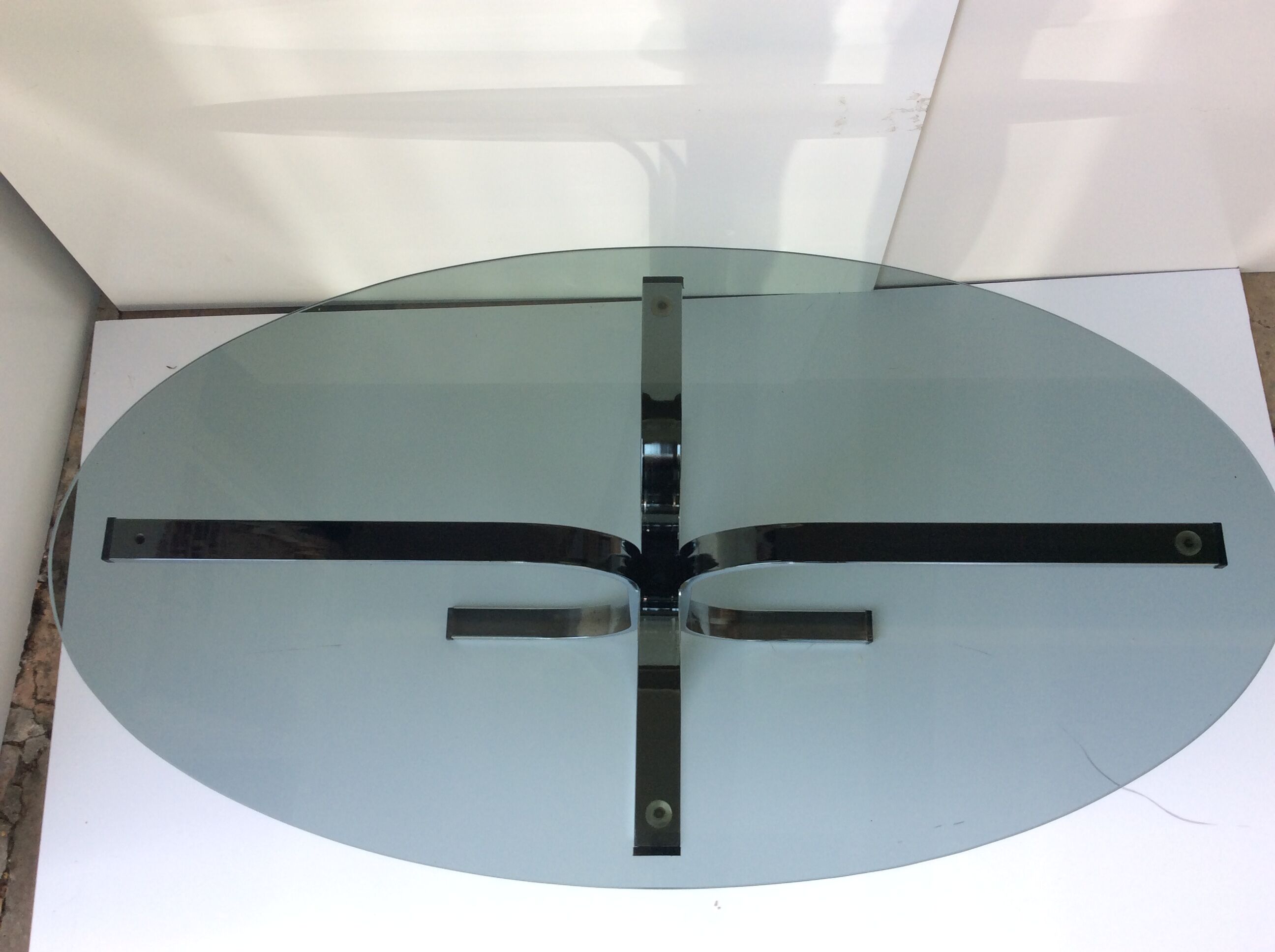 Vintage glass coffee table