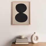 Painting 30x40cm contemporary abstract illustration signed Eawy