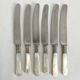 6 antique mother-of-pearl and silver-plated metal knives