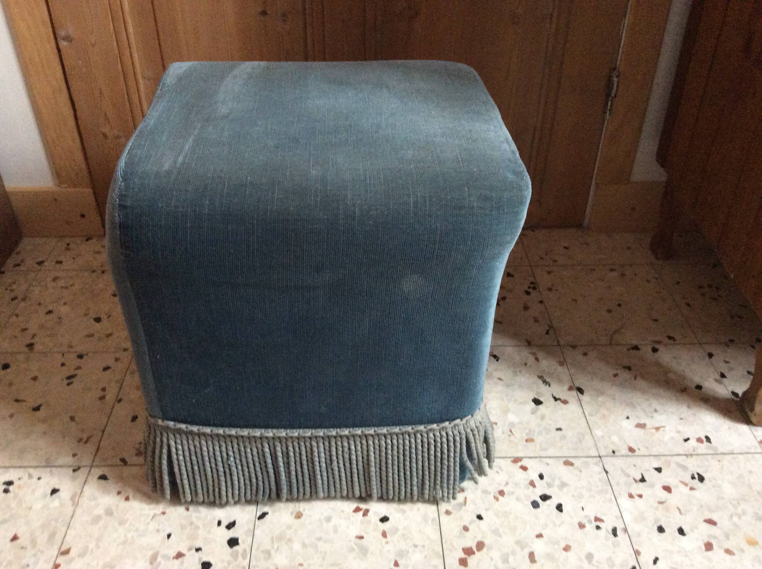 Pouf en velours