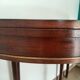 Console / Round half-moon table - 5 feet - Louis XVI style - mahogany color - Extendable