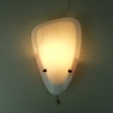 1950s SCONCE tele ambiance metal mesh with white acrylic shade