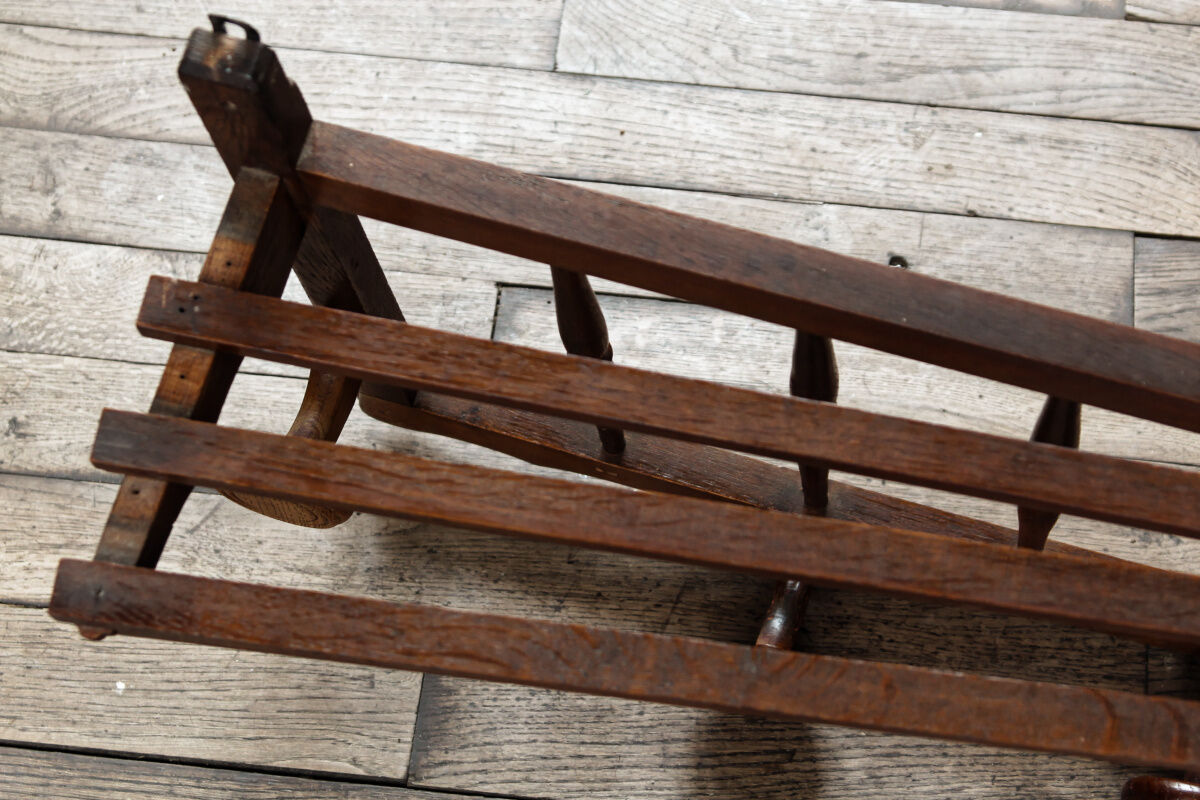 Portemanteau mural vintage en bois brut