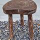 Vintage solid wood stool or side table
