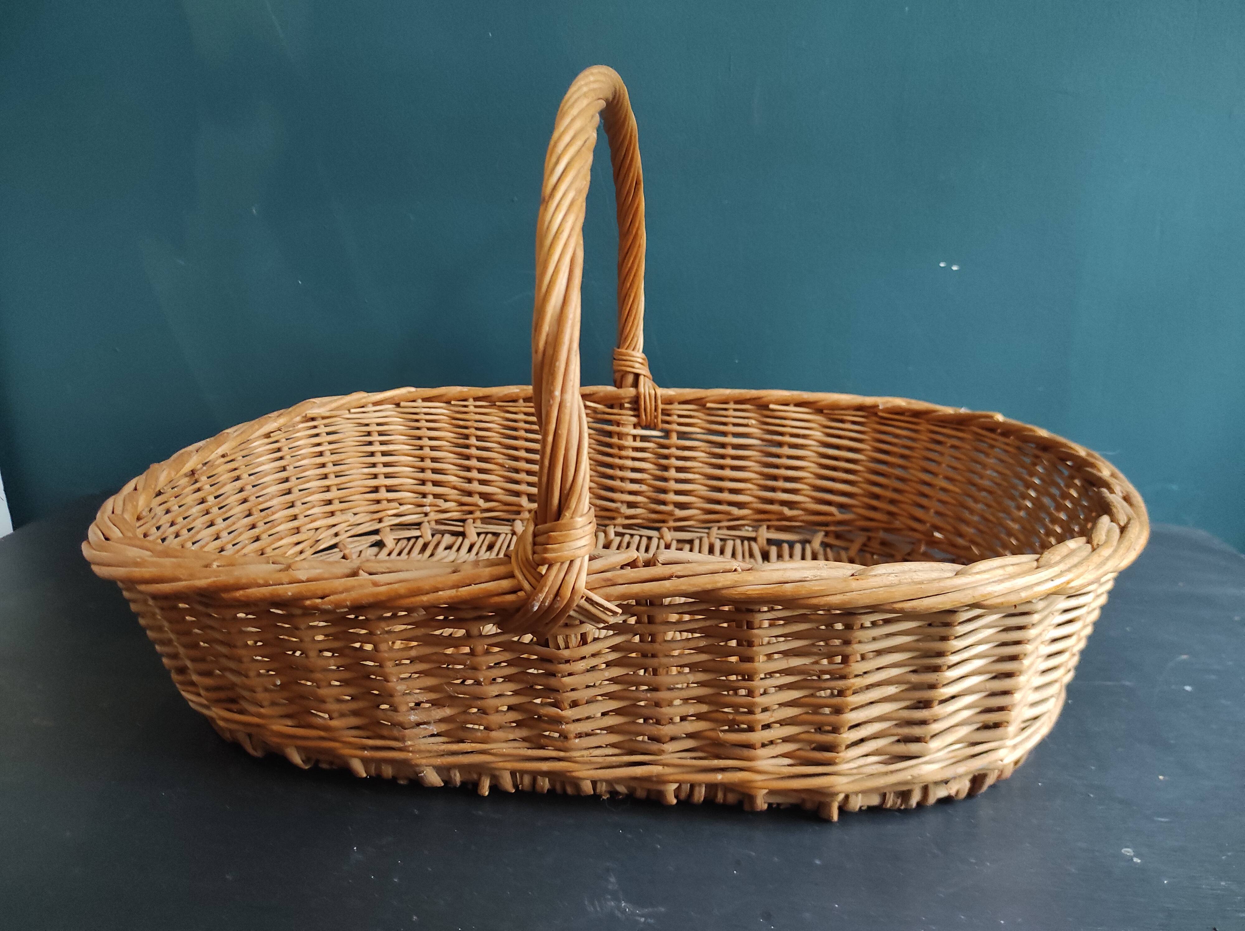 Panier plat vintage français