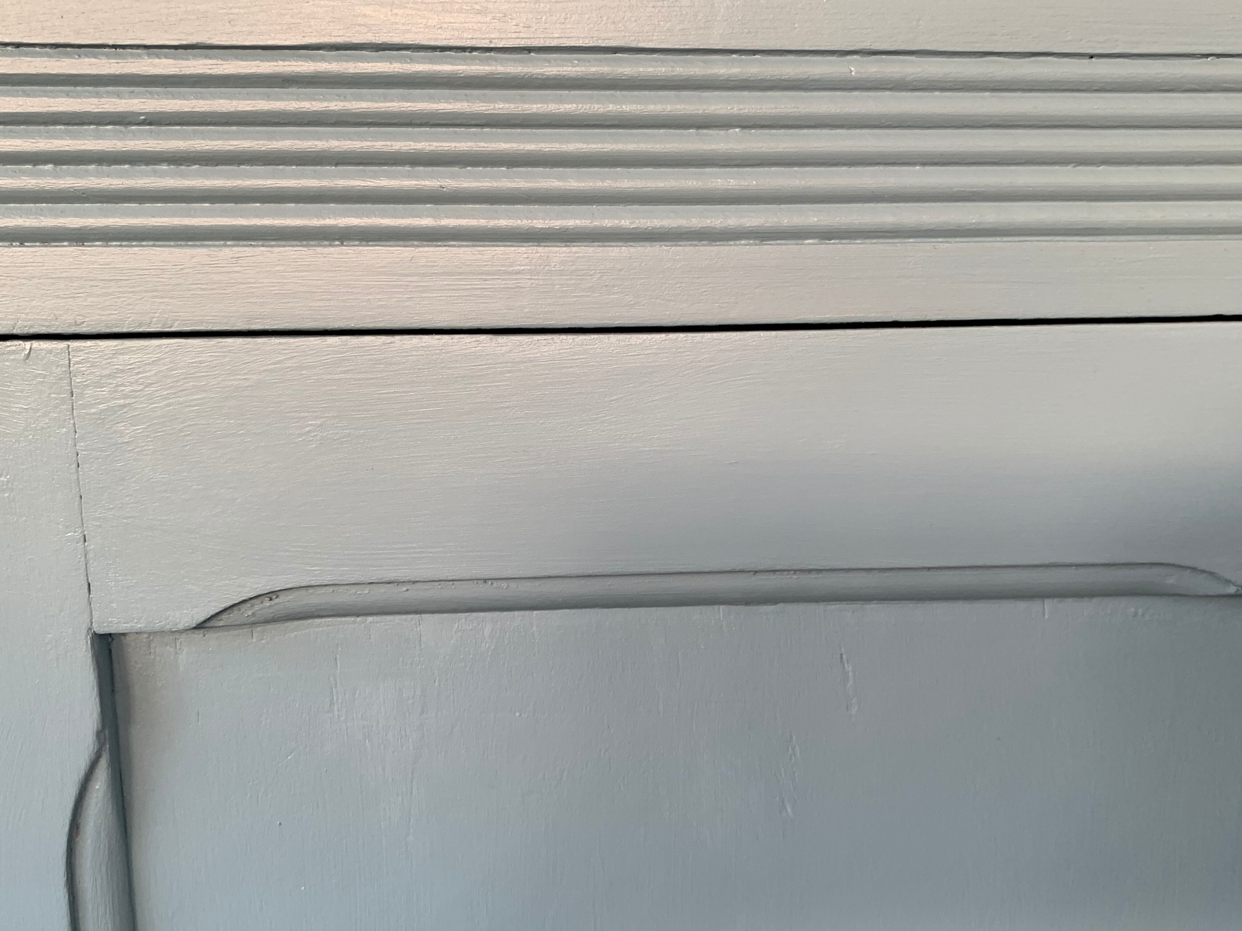 Blue grey parisian wardrobe