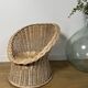 Small rattan basket armchair for children
