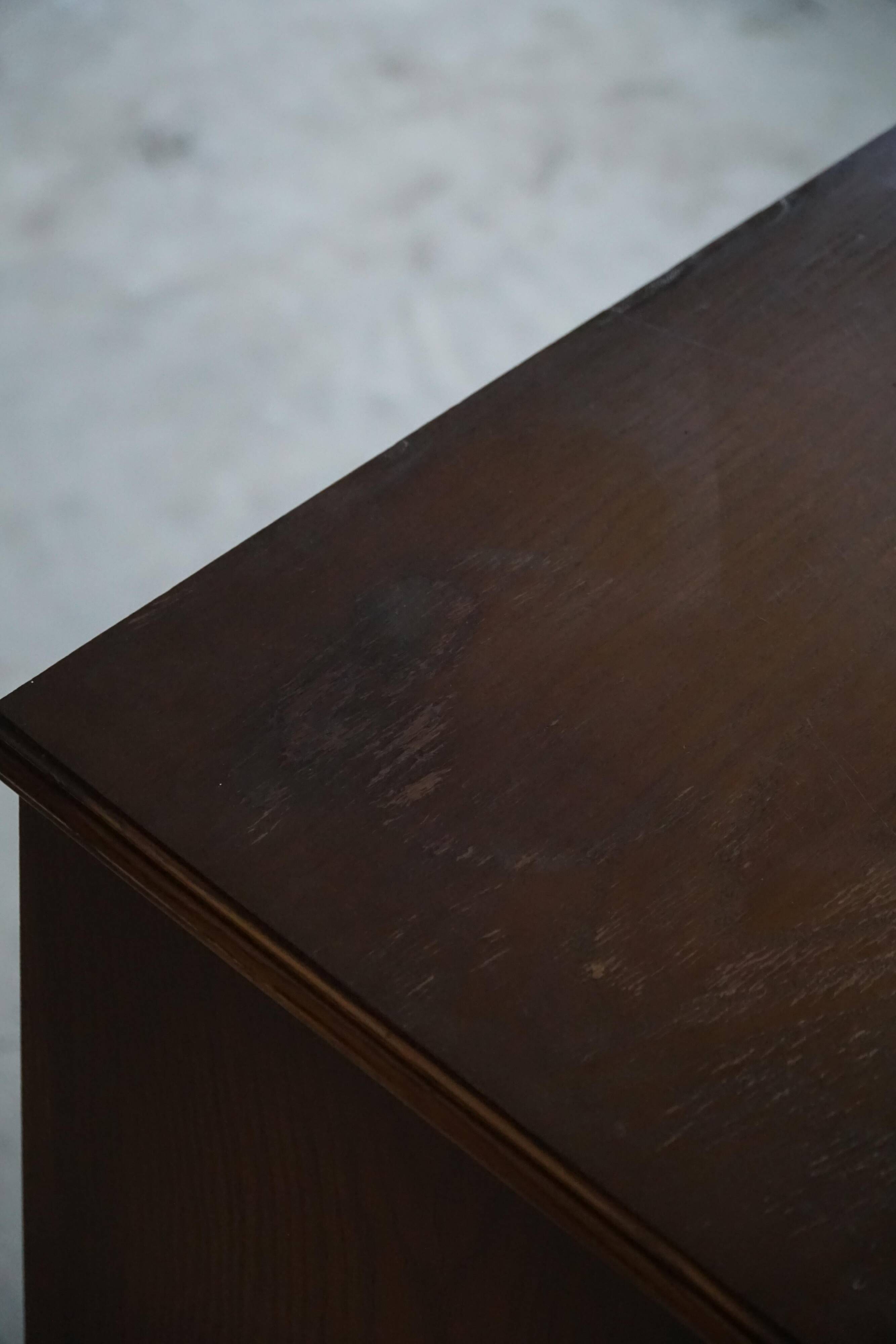 Swedish Grace, Geometric Oak Armoire, Thysells Furniture, Art Deco, 1940s