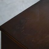 Swedish Grace, Geometric Oak Armoire, Thysells Furniture, Art Deco, 1940s