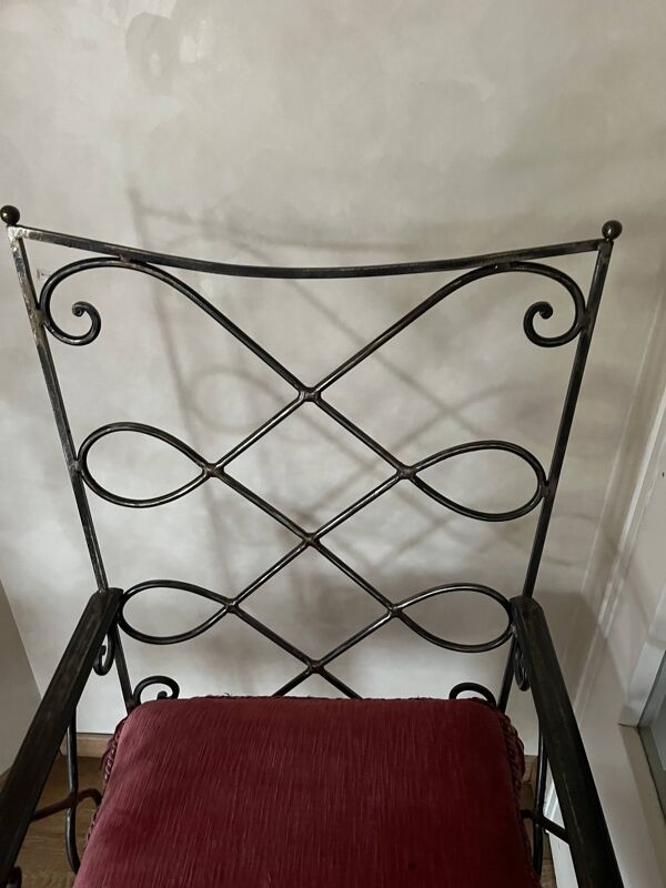 Fauteuils en fer forgé artisanal décoration