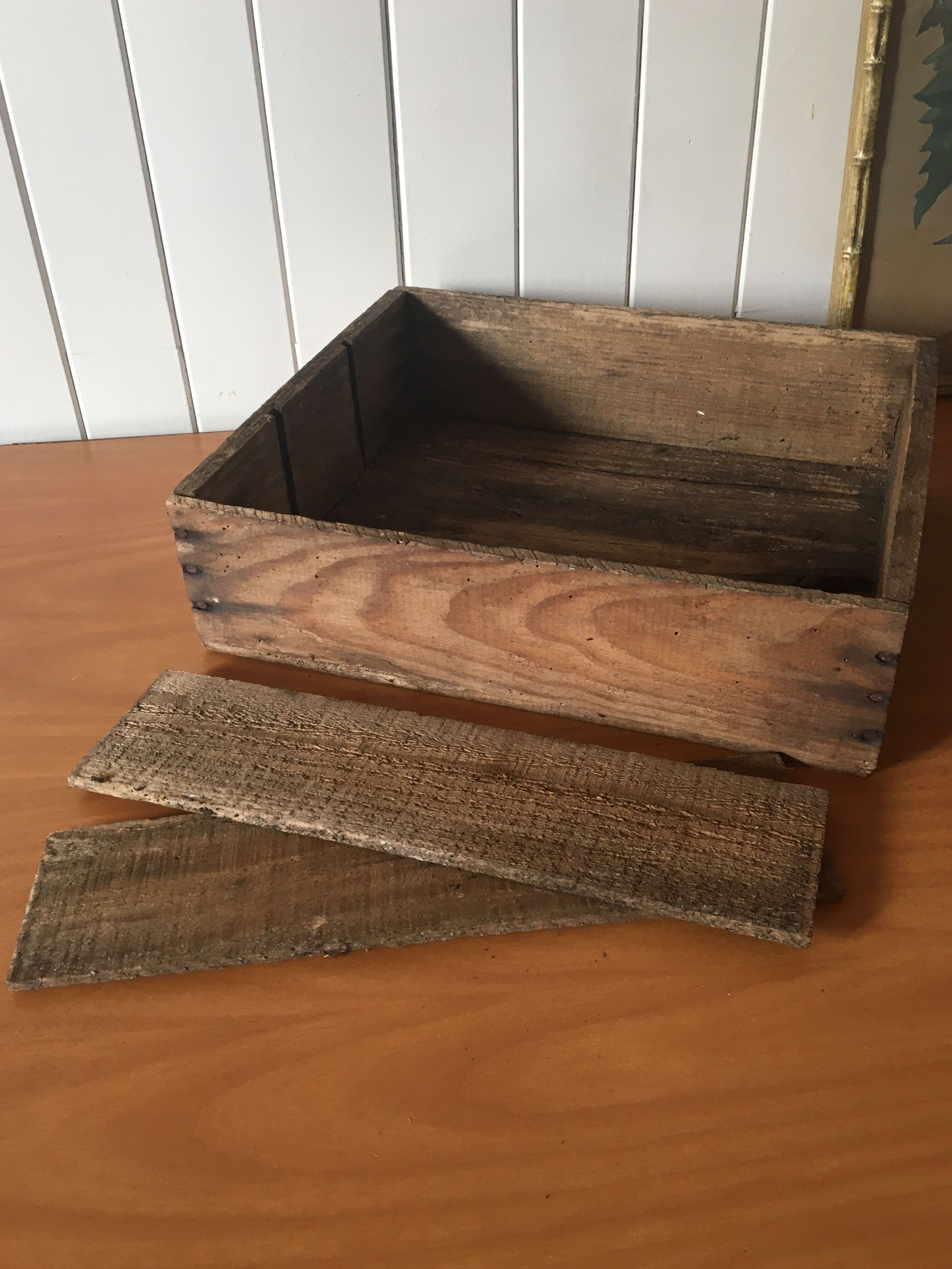 Casier 3 compartiments en bois ancien