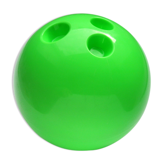 Green plastic glasses - bowling ball shape - Made in France - vintage 70s