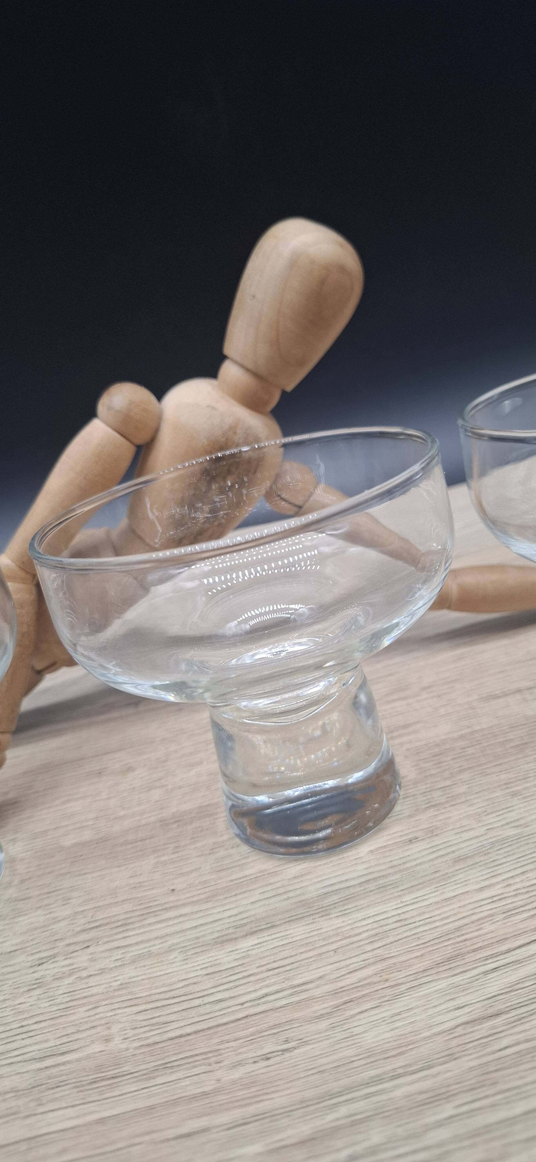 Set 4 verres italiens pied plein