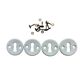 Set of 4 porcelain lock rosettes with gold screws – vintage