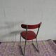 Chair in red leatherette and chrome metal vintage 1950