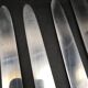 8 knives and 1 serving knife in silver metal Deetjen