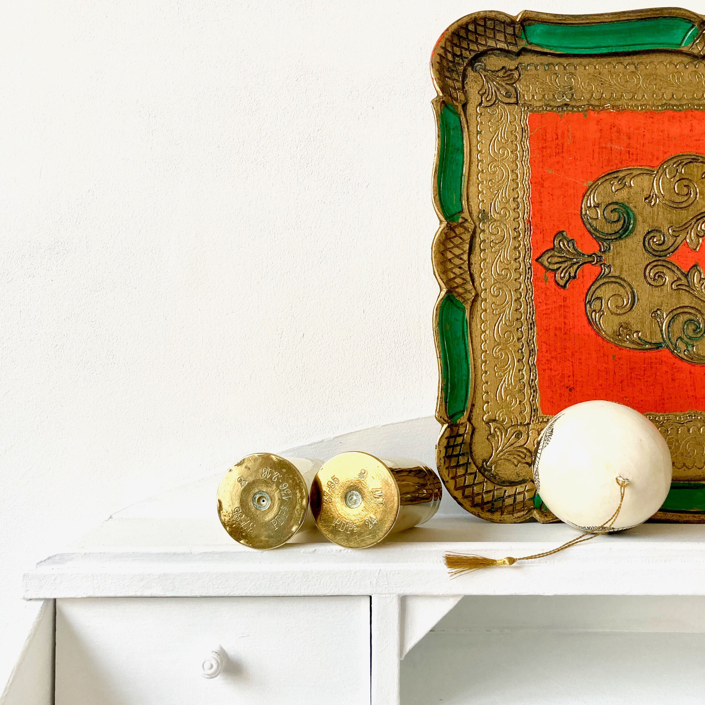 Pair of golden vases