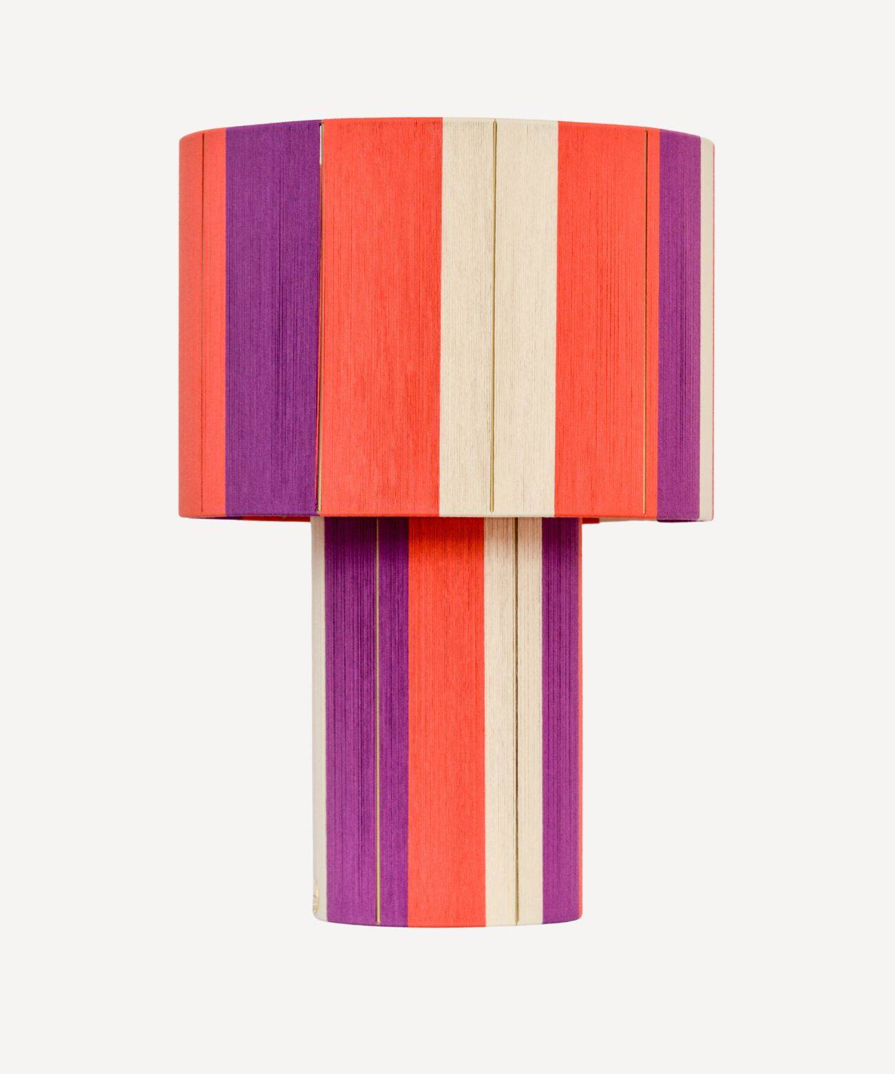 Large table lamp the Elegant coral plum