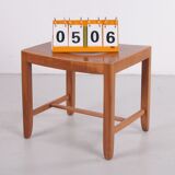 Danish beech wood sidetable / stool, 1960s