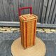 Vintage bread hutch in wicker and scoubidou
