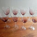 Set of 8 vintage stemmed glasses