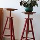 Paires de tabourets rehaussables d'artiste peintre