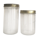 Deux bocaux Weiss verre et couvercle métal