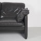 Vintage grey leather sofa from Leolux, 1980